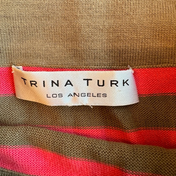 Trina Turk Los Angeles Size‎ Small Tube Dress Knit Sweater Striped Pink Brown - Picture 3 of 5